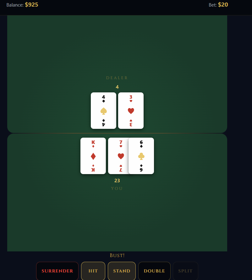 casino blackjack browser game