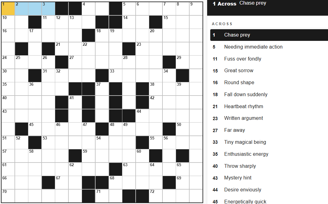 Crossword Puzzle Online